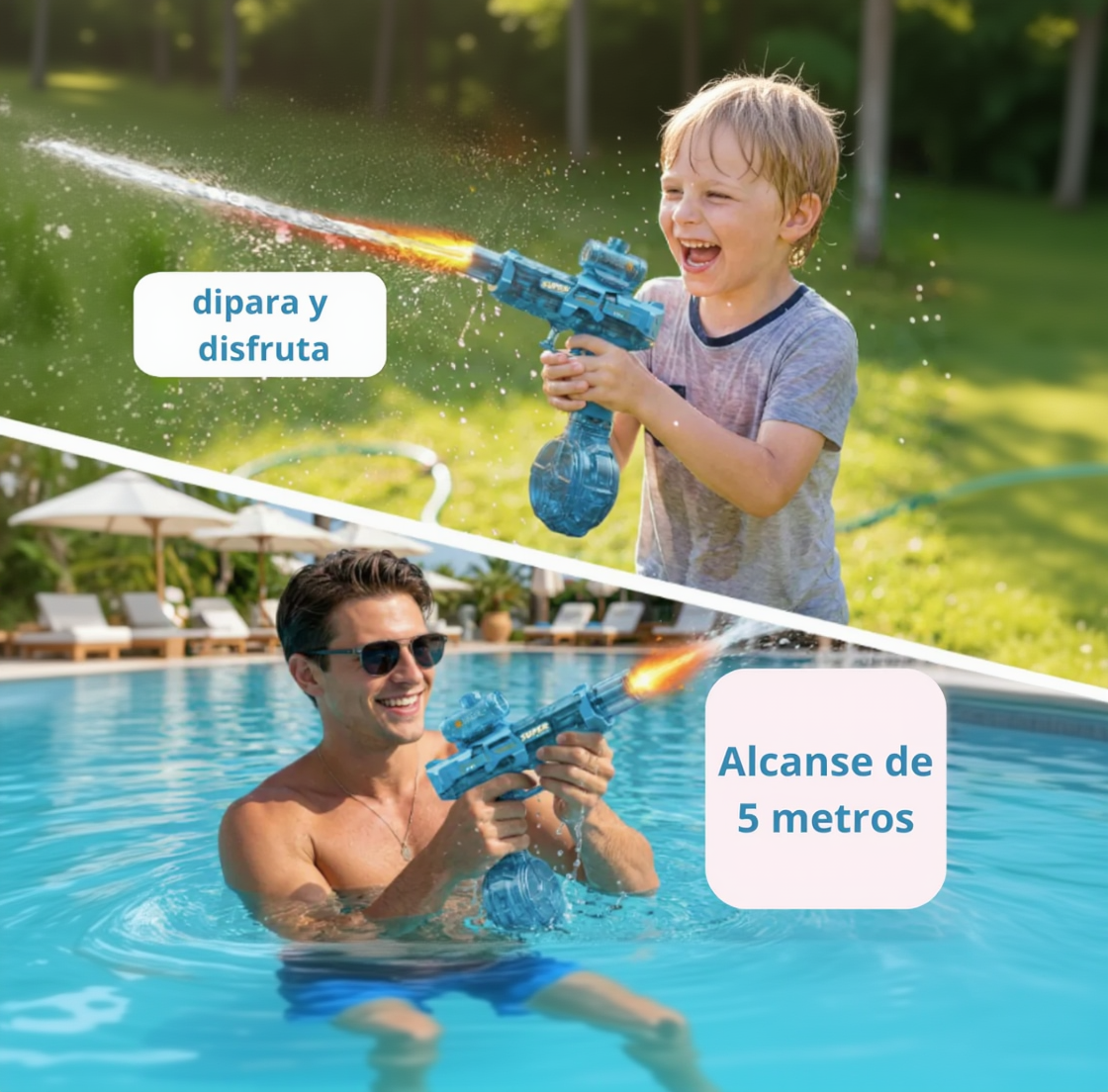 Pistola de agua  para niños .